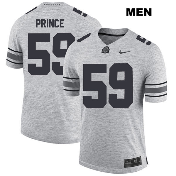 Ohio State Buckeyes Men's Isaiah Prince #59 Gray Authentic Nike College NCAA Stitched Football Jersey IC19P80QT
